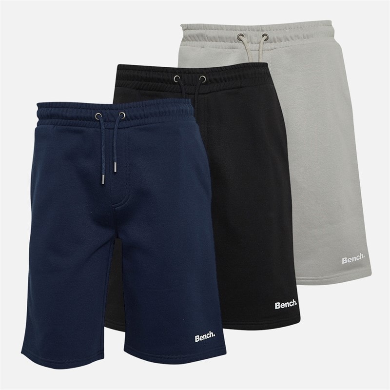 Bench Heren Bavela Drie Pack Shorts Zwart/Frost Grey/Navy - Afbeelding 2