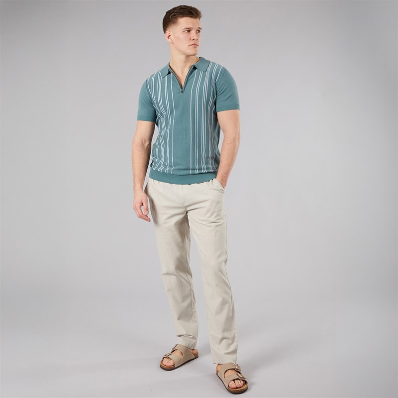 Bench Heren Semand Linnenmix Broek Sand - Afbeelding 3