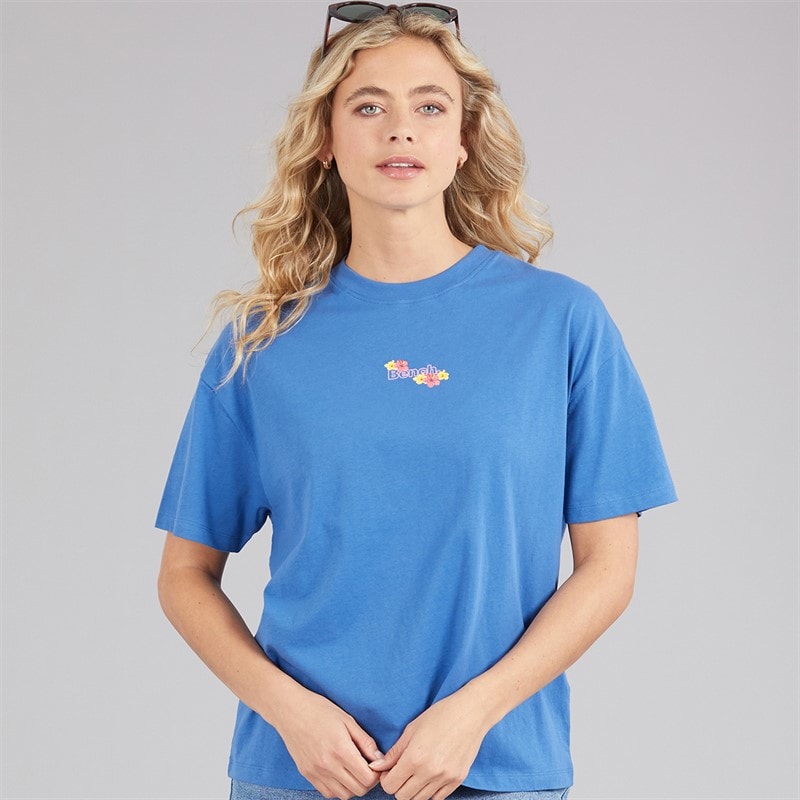 Bench Dames Craya T-shirt Cobalt Blue - Afbeelding 2