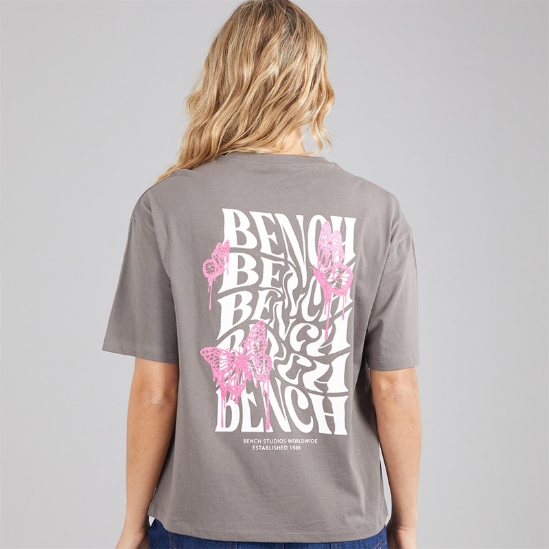 Bench Dames Reisy T-shirt Charcoal - Afbeelding 3