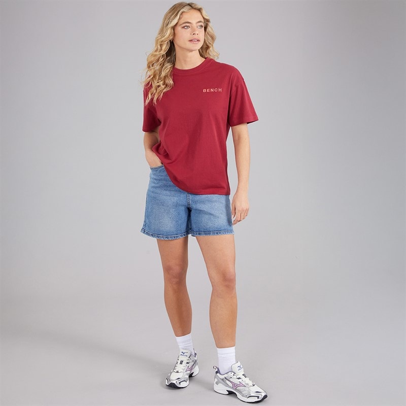 Bench Dames Jorgie T-shirt Cranberry Juice - Afbeelding 3