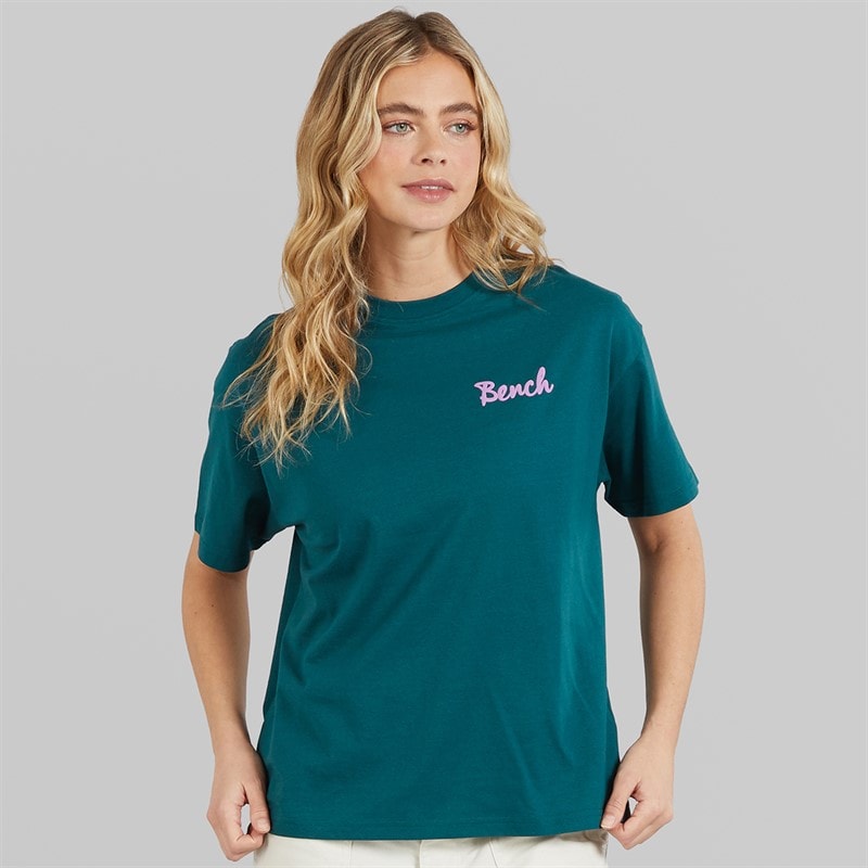 Bench Dames Enalla T-shirt Deep Teal - Afbeelding 2