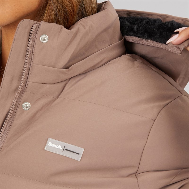 Bench Dames Korte Puffer Jas Light Brown - Afbeelding 3