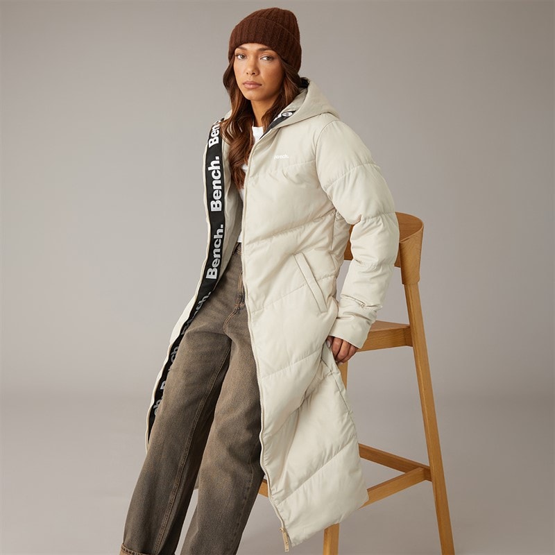 Bench Manteau matelassé long Femme Eventhe Dark Chalk
