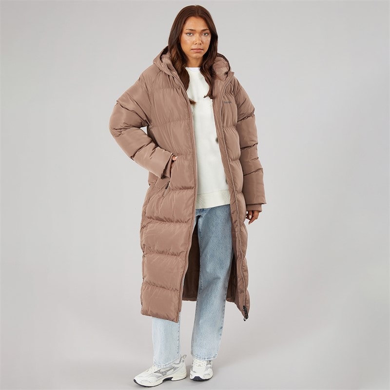 Bench Dames Ryelle Maxi Lengte Puffer Jas Light Brown - Afbeelding 4