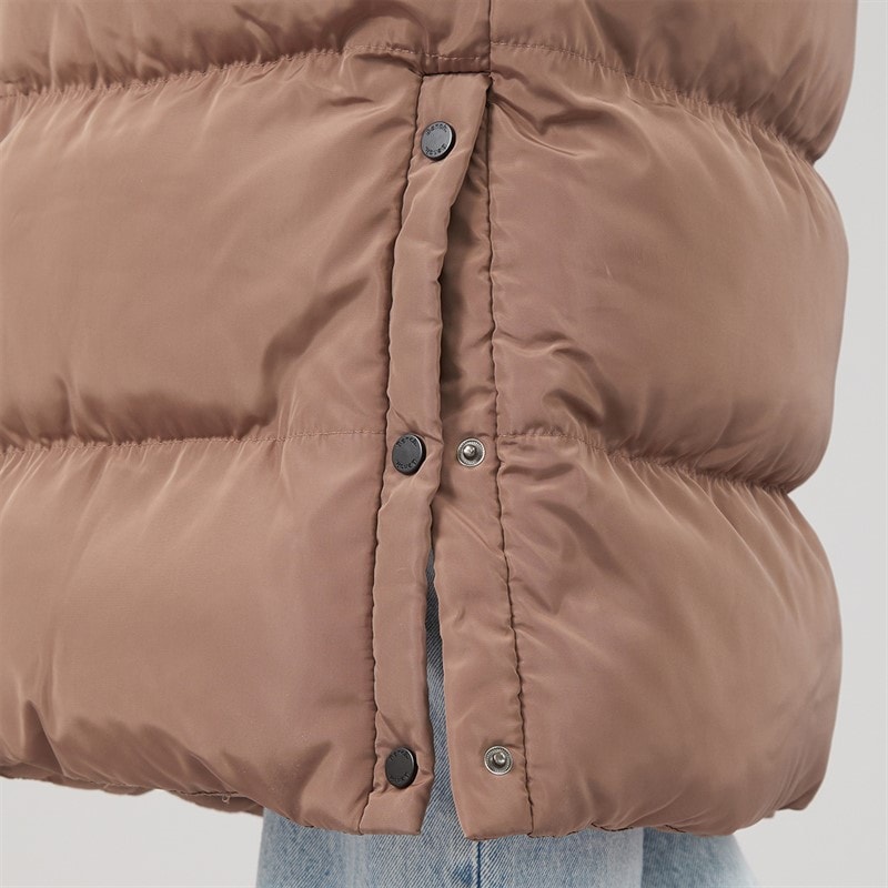 Bench Dames Ryelle Maxi Lengte Puffer Jas Light Brown - Afbeelding 5