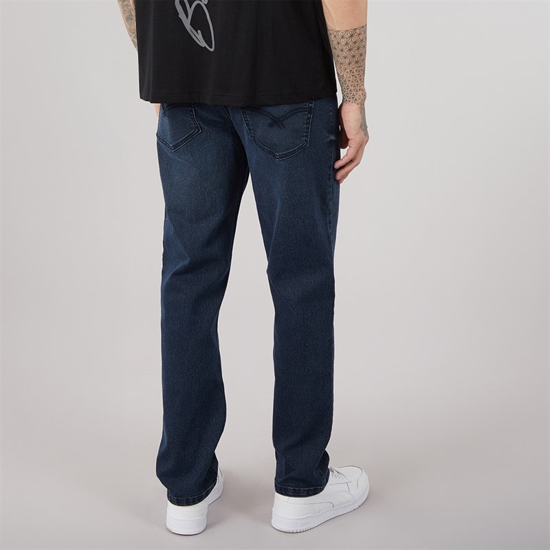 Bench Herren Sartus Straight Jeans Dark Indigo Wash - Bild 2
