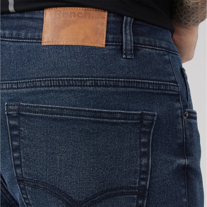 Bench Herren Sartus Straight Jeans Dark Indigo Wash - Bild 3