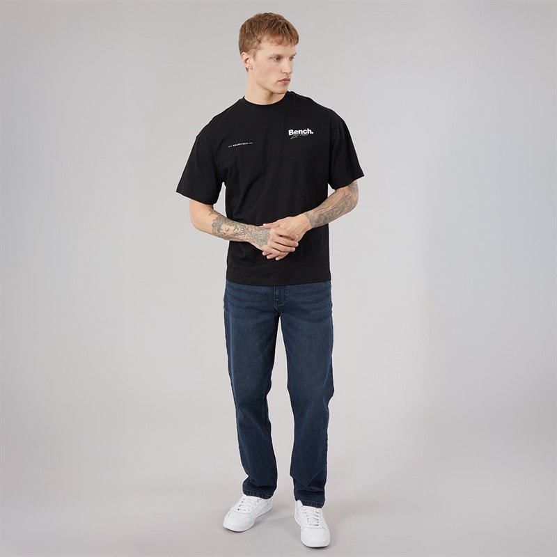 Bench Herren Sartus Straight Jeans Dark Indigo Wash - Bild 4