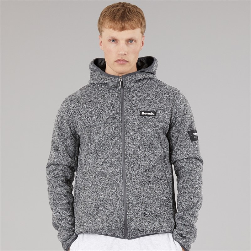 Bench Sweat à Capuche zippé Cozeri Homme Gris anthracite Chiné