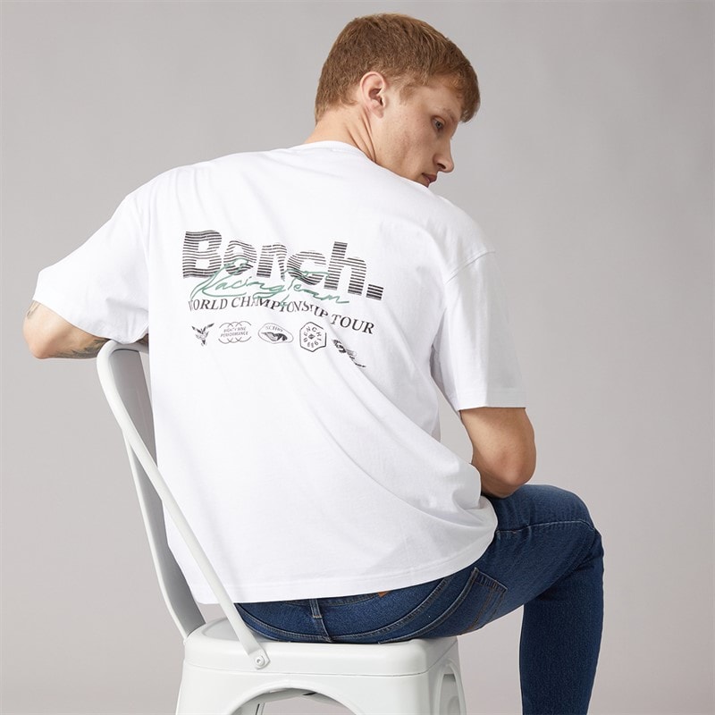 Bench Bastio T-shirt oversize dla niego kolor Biały