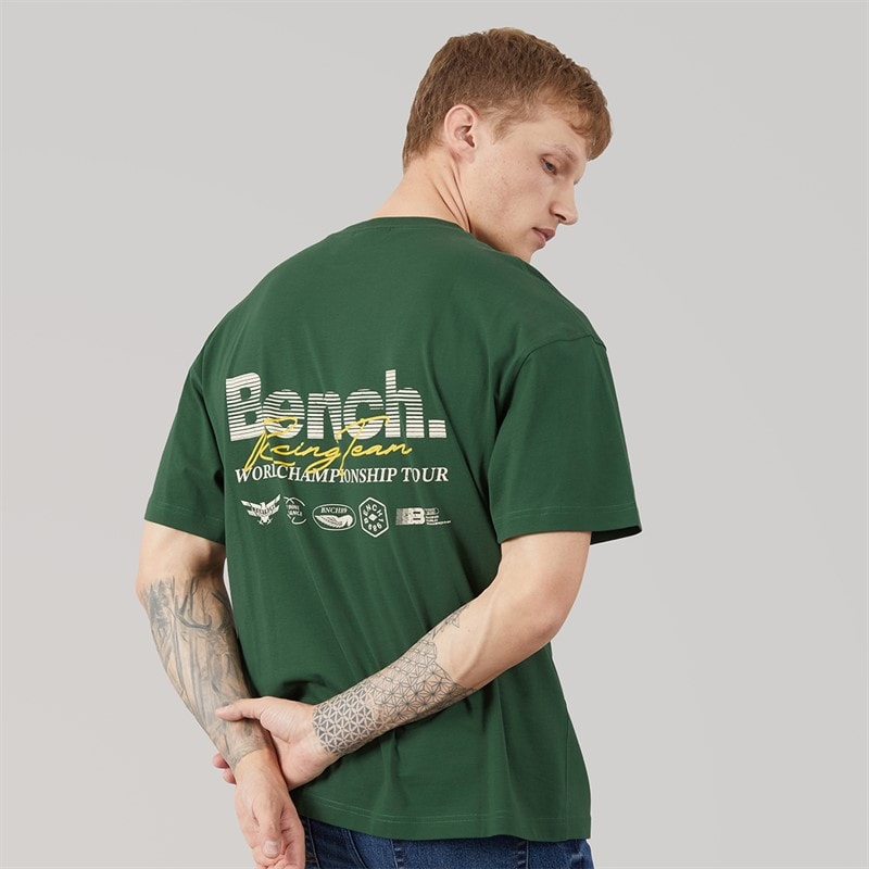 Bench Bastio T-shirt oversize dla niego kolor Primal Green