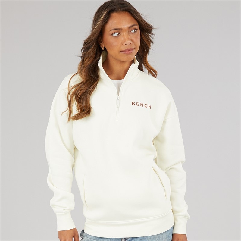 Bench Femme Farla Oversize 1/4 Zip Winter White