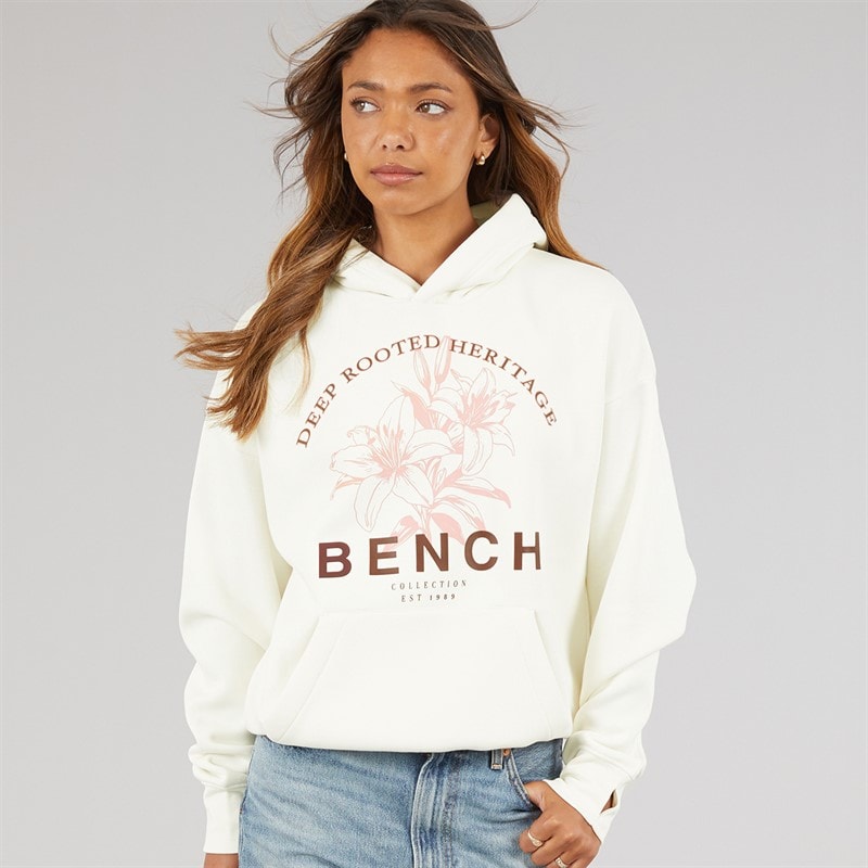 Bench Sweat à Capuche surdimensionné Olly Femme avec imprimé graphique Winter White