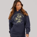 Bench Sweat à Capuche surdimensionné Olly Femme avec imprimé graphique Navy