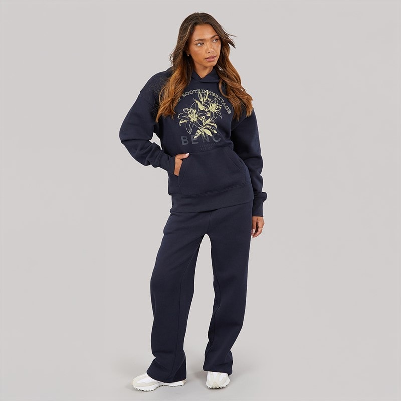 Bench Dames Olly Oversized Hoodie Met Grafische Print Navy - Afbeelding 3