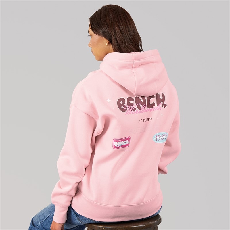 Bench Sweat à Capuche oversize Fessa Femme avec imprimé graphique Fairytale Pink