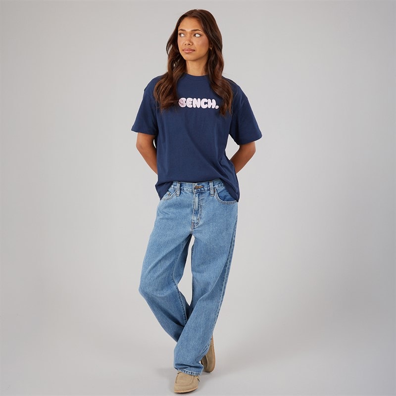 Bench Damen Ayenn Oversized T-Shirt mit Grafikdruck Navy - Bild 4