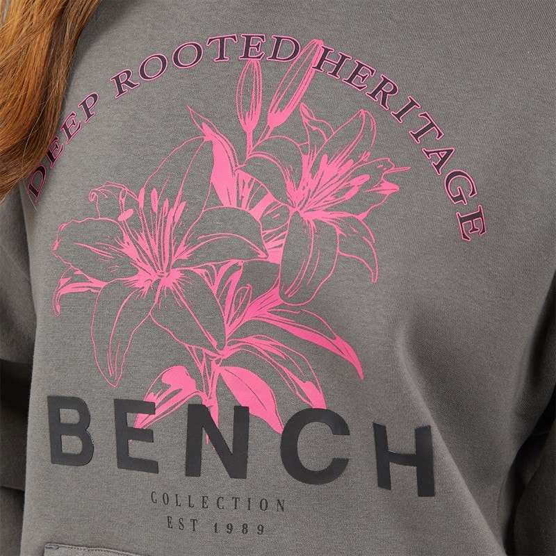 Bench Sweat à Capuche surdimensionné Olly Femme avec imprimé graphique Charcoal - Image 3