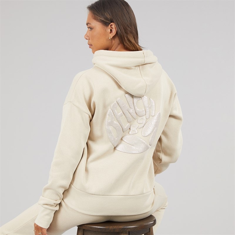 Bench Sweat à Capuche Dess Femme avec imprimé à paillettes Dark Chalk