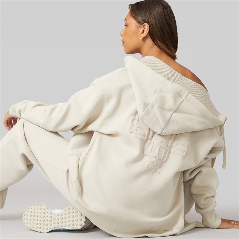 Bench Femme Clari Oversize Fermeture Éclair Graphique Stone Grey