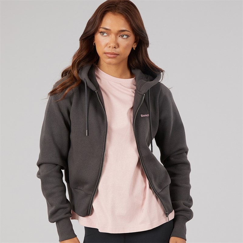 Bench Sweat à Capuche zippé ajusté Femme Chessa Noir