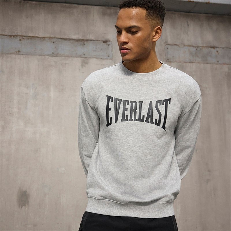 Everlast Sweatshirt Heren Iconic Maximized Lichtgrijs Mel