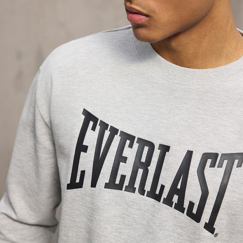 Everlast Sweatshirt Heren Iconic Maximized Lichtgrijs Mel - Afbeelding 5