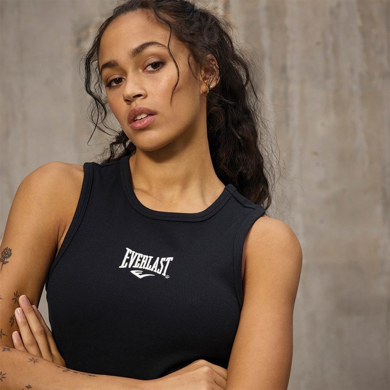 Everlast Rib tank top dla niej kolor czarny – zdjęcie  3