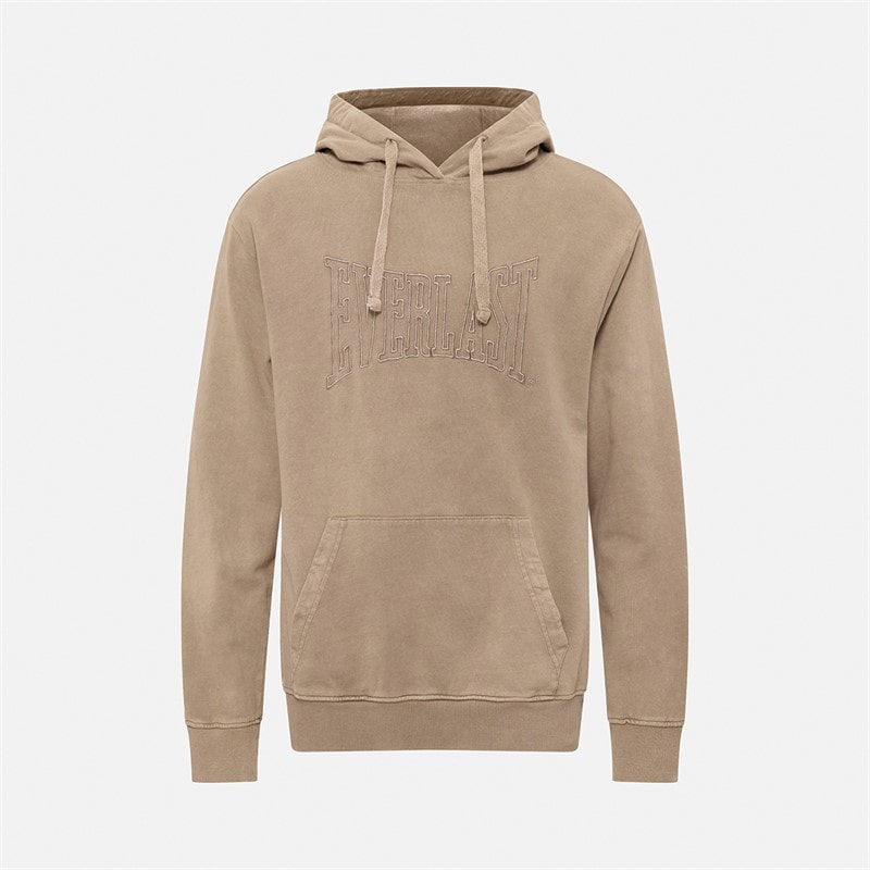 Everlast Washed Geborduurde Hoodie Fossil