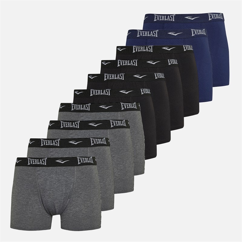Everlast Heren Tiental Boxers Zwart/Blauw/Y/D Black*2 Blue*2 Y/D*1