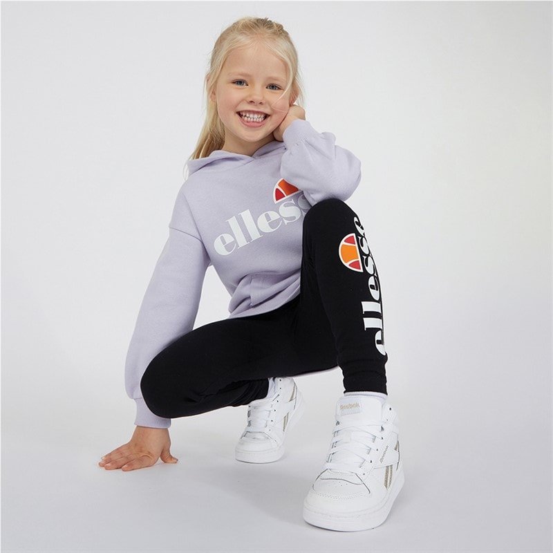 Ellesse Ensemble Hoodie et Leggings Liliana Logo Fille Lilas/Noir - Image 4