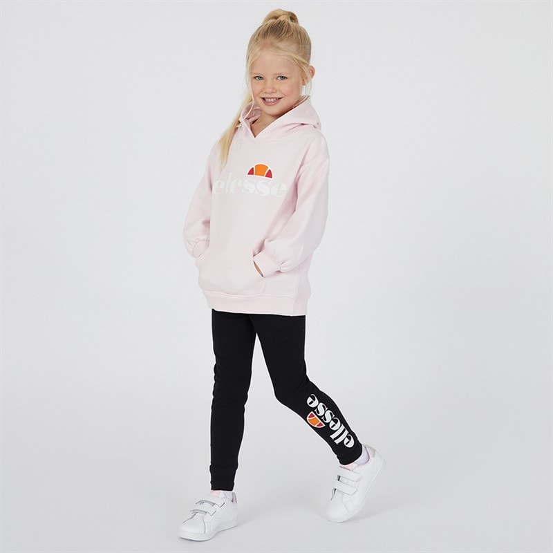 Ellesse Hoodie en Leggings Set Meisjes Anya Logo Roze/Zwart
