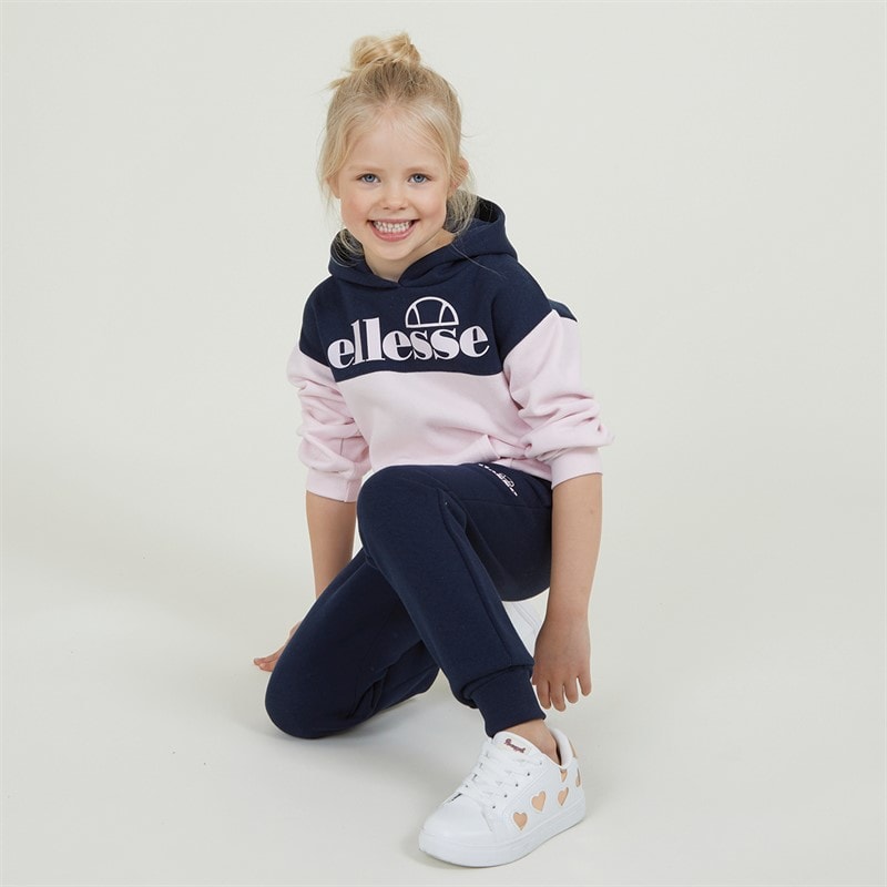Ellesse Hoodie en Joggingbroek Set voor Meisjes Eloise Logo Navy/Roze - Afbeelding 3