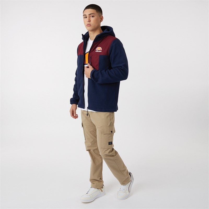 Ellesse Fleecejas met capuchon Drago Heren Navy - Afbeelding 4