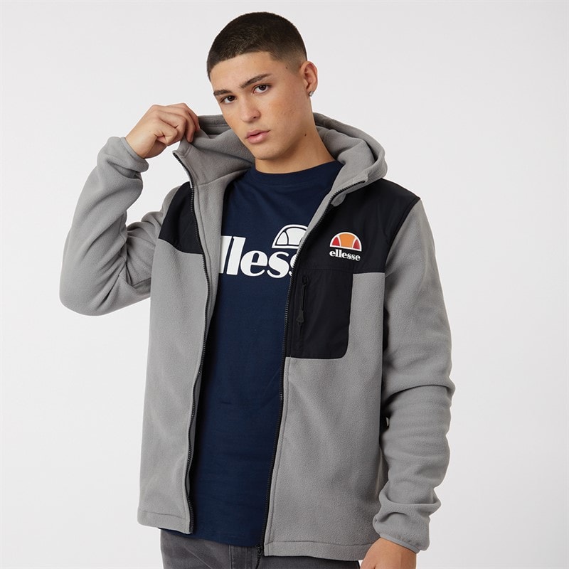 Ellesse Herfleece Jack met Kap Heren Lichtgrijs - Afbeelding 1