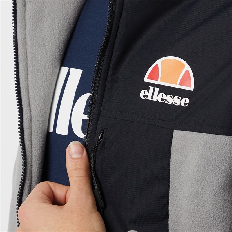 Ellesse Kurtka polarowa z kapturem Drago dla niego kolor jasnoszary – zdjęcie  3