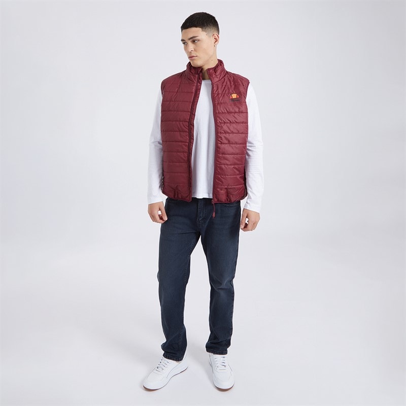 Ellesse Męskie Portina Kamizelki Burgund – zdjęcie  4