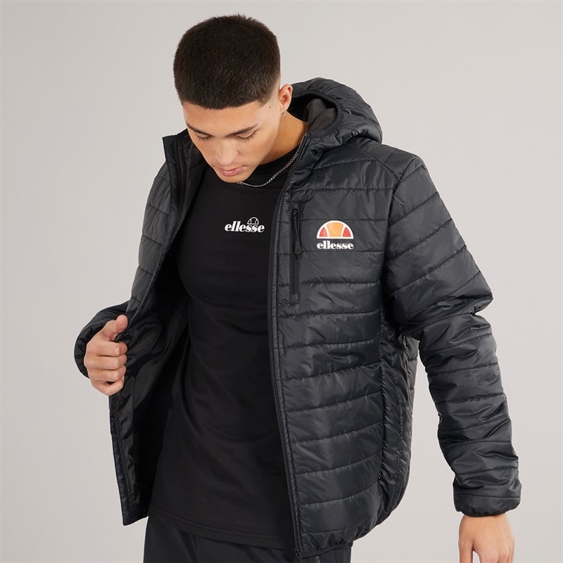 Ellesse Heren Corricella Gewatteerde Jas Zwart - Afbeelding 1