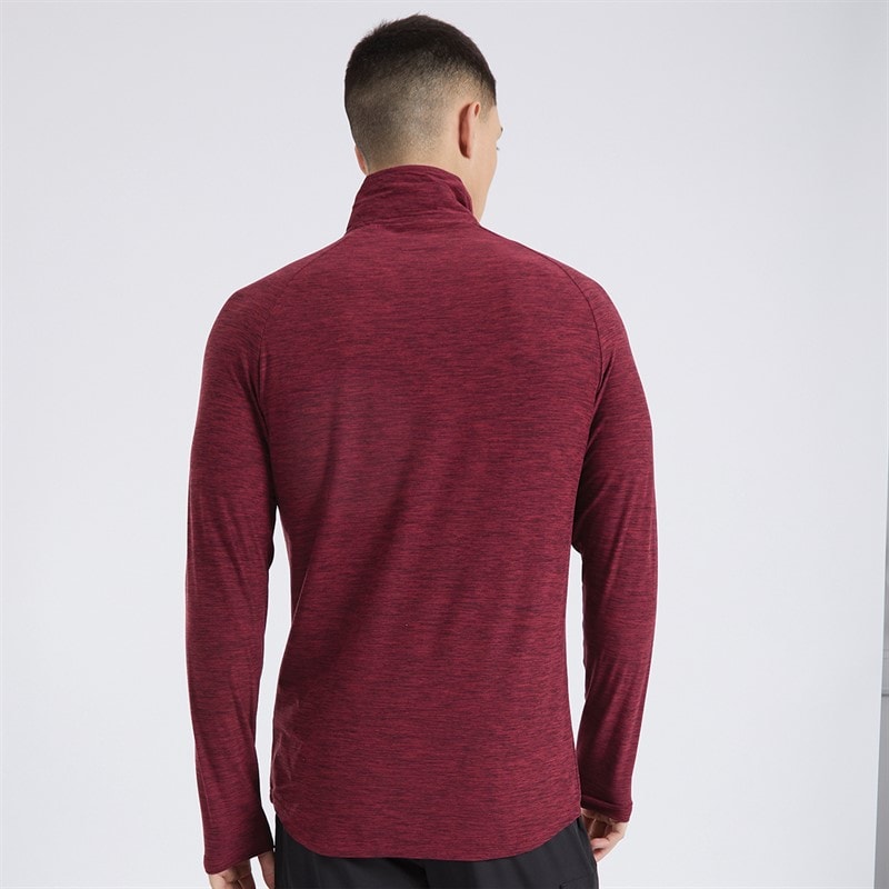 Ellesse Heren Fasano T-shirts met lange mouwen Bordeauxrood - Afbeelding 2