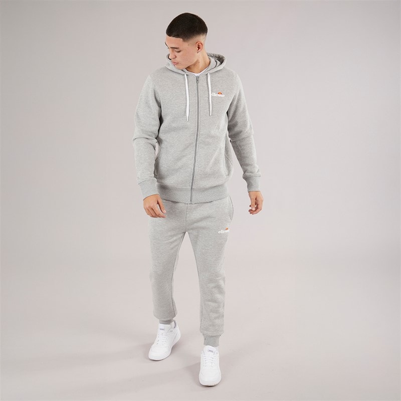 Ellesse Klemerio bluza z kapturem rozpinana na zamek dla niego kolor Light Grey Marl – zdjęcie  4