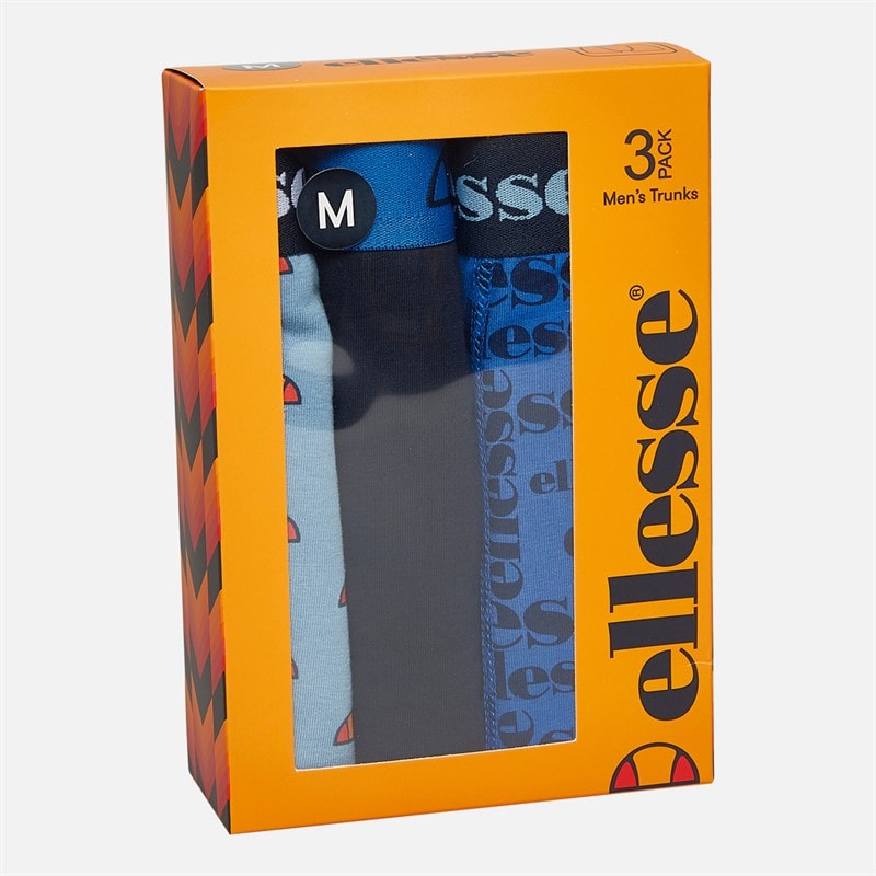 Ellesse Heren Drie Pak Boxer Trunks Blauw / Marineblauw - Afbeelding 2
