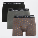 Ellesse Heren Drie Pak Boxer Trunks Zwart / Antraciet / Rood