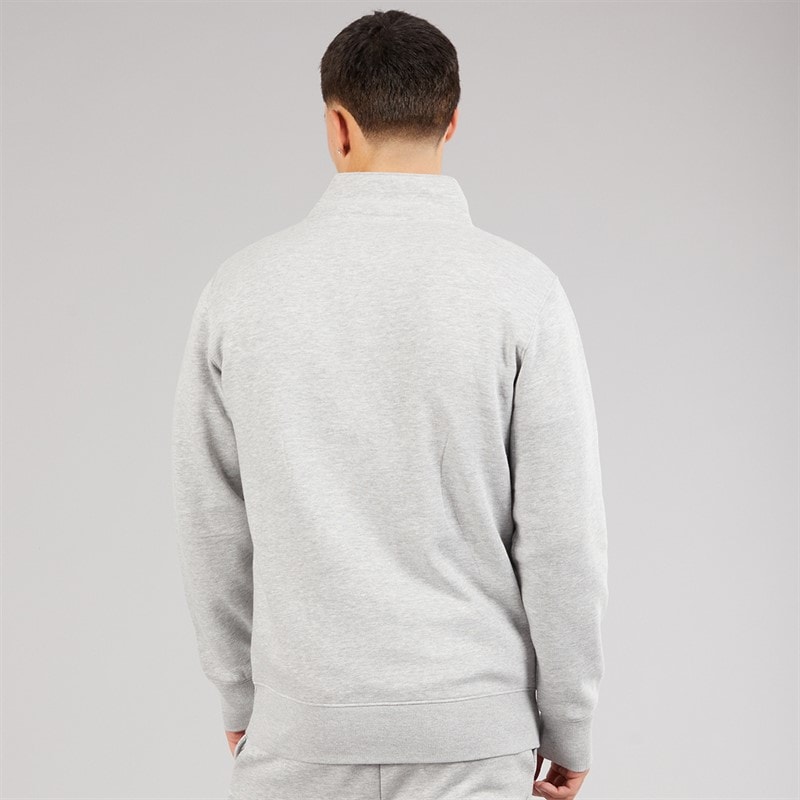 Ellesse Heren Benevento 1/4 Rits Sweatshirt Light Grey Marl - Afbeelding 2