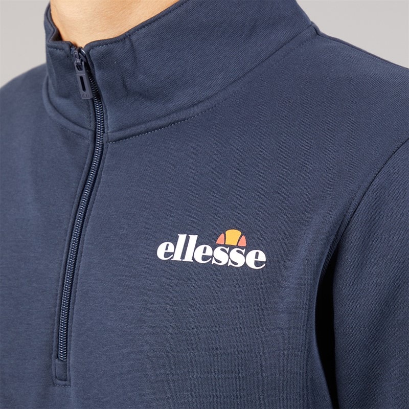Ellesse Herren Benevento 1/4 Zip Sweatshirt Navy - Bild 3