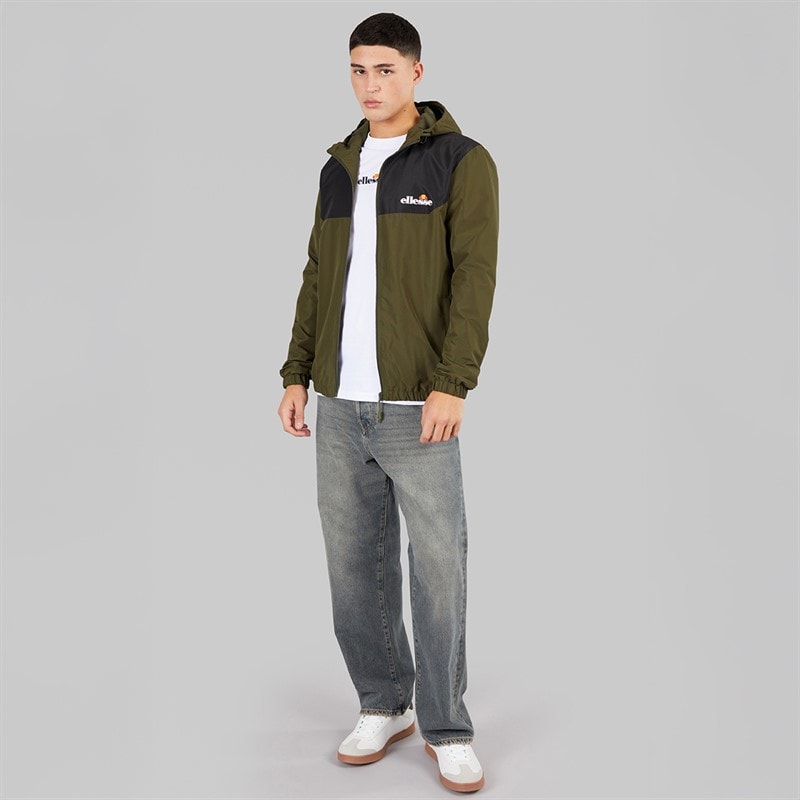 Ellesse Heren Chilte Windrunner Jas Khaki - Afbeelding 4
