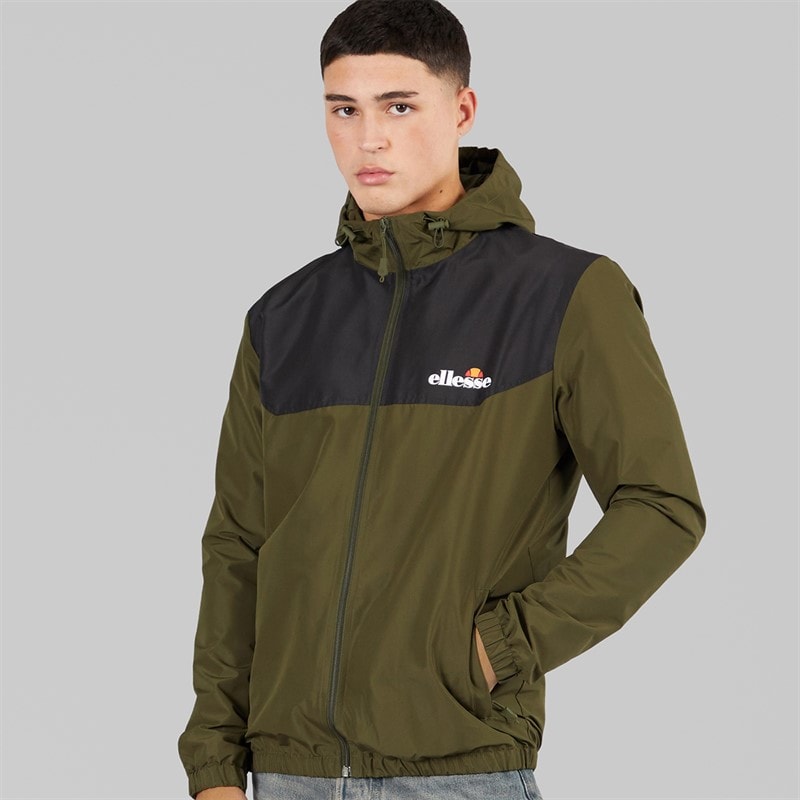 Ellesse Heren Chilte Windrunner Jas Khaki - Afbeelding 5