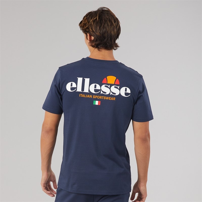 Ellesse Heren Georgio Back Logo T-Shirt Navy - Afbeelding 3