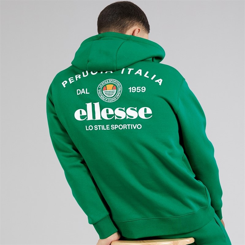 Ellesse Heren Recke Relaxed Fit Hoodie Groen - Afbeelding 1
