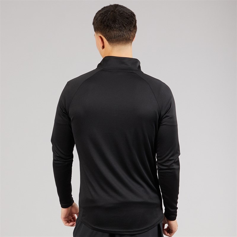 Ellesse Heren Brandon 1/4 Rits Hardloopshirt Zwart - Afbeelding 2